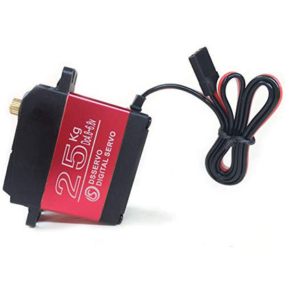 25KG Digital Servo Full Metal Gear High Torque Waterproof for RC Car Crawler Robot Control Angle 270° (Pack of 2) - size: 270 Degree (Pack of 2)