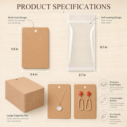 ovsor Works Great Earring Display Cards - Well-made 3.5 x 2.4 Inches