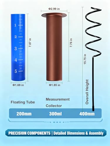 7.8 Inch Large Rain Gauge Outdoor