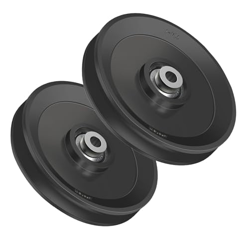 4.5in / 115mm Nylon Bearing Pulley Wheel - Over The Door Pulley，360° Traction Aluminum Bearing Pulleys for Cable Machine Weight Gym Home Garage Door Pulley System