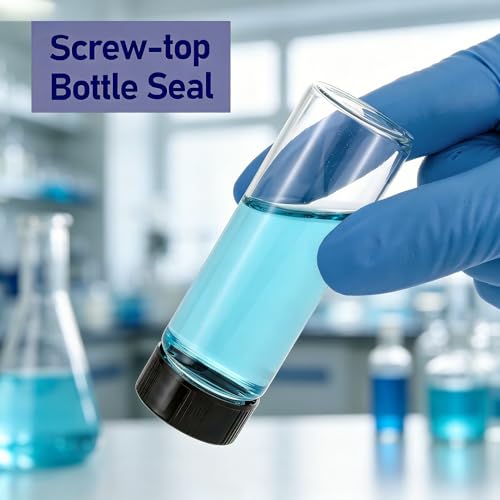 12 Pack 30ml Leak-Proof Glass Vials with Screw Caps