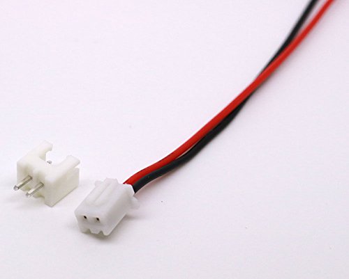 daier 20 Sets Jst Xh 2.54 2 Pin Connector Plug Male with 200mm Wire & Female Connector