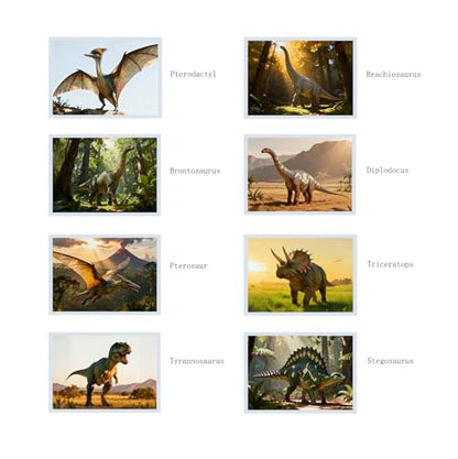 Thematic Animal X-Rays, Set of 16, Simulation Specimen, Science Education Materials for Kindergarten & Preschool, Light Table Accessories, Montessori & Reggio-Inspired (Dinos) - color: Dinos