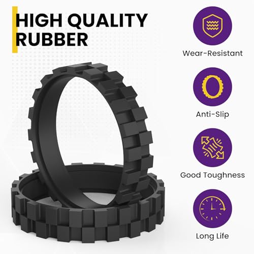 4 Pack Tires Replacement for ROOMBA Sweeping Robot Wheels
