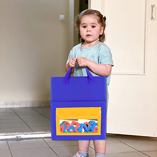 Magnetic Desktop Tabletop Pocket Chart Stand, Double Sided Small Pocket Chart for Classroom Home (15" X 12.5") - color: Easel Stand