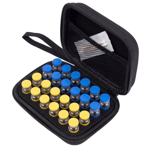 Lystaii 24 Slots 1-3ml Vial Organizer Case Oxford Fridge Protector Holder