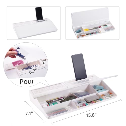 Small Glass Desktop Whiteboard Dry-Erase-Board - Computer Keyboard Stand White Board Surface Pad with Aromatherapy, Desk Organizers with Accessories for Office, Home, School Supplies - color: Aroma - White