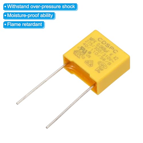 PATIKIL Safety Capacitors 12Pack 0.068uF AC 275/300/310V 10mm Pin Pitch - size: 10mm Pin Pitch, style: 0.068uF