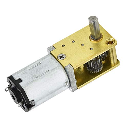 DC 12V 68RPM Worm N20 High Torque Speed Reduction Motor with Metal Gearbox Motor for DIY RC Toys - color: 12V-68RPM, size: 12 Volt