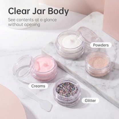 3 Gram Sample Containers 100 Count Empty Lip Balm Containers with Labels - color: Clear