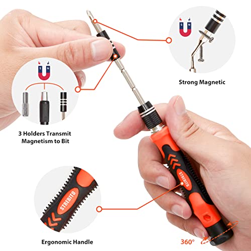 STREBITO Precision Screwdriver Set 142-Piece Electronic Repair Tool Kit - color: Orange