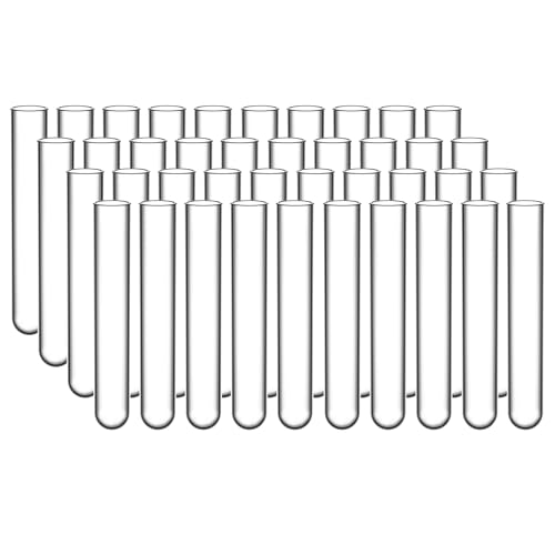 StonyLab 200 Pack Borosilicate Glass Round Bottom Test Tubes, 12 mm OD X 75 mm Length (200 Pack) - style: 200 Pack