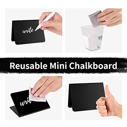 20 Pack 4"x3"Mini Chalkboard Signs for Chalk Sign for Food - Party - Buffet - Table Sign Chalkboard - Wedding - Bakery - Small Chalkboard Sign - Mini Chalkboard Signs for Food - style: Chalkboard V 20