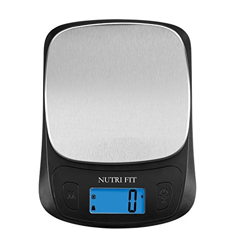 NUTRI FIT Kitchen Scales Digital Food Scale Cooking in Grams & Ounces Black - color: Black