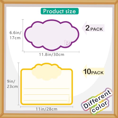 12 Pcs Large Magnetic Labels, Reusable Dry Erase Blank Magnets Write,Classroom Objectives Magnetic Sentence Strips Whiteboard Accessories， Learning Target Magnet for Teacher Organization