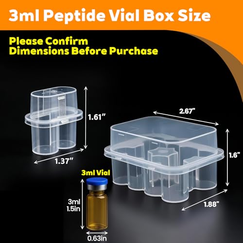 Vial Holder for Fridge, Space-Saving Stackable Peptide & Insulin Storage Case for 1-3ml Vials, for Fridge Diabetic Storage Organizer Fit，10-Slot+2-Slot - size: 10-Slot+2-Slot