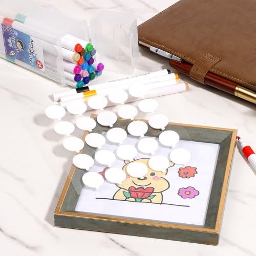 150pcs Double Sided Sticky dots -Easy to Peel Clear Double Sided Mounting Putty Stick Tack Strong Glue dots for Balloons, Hanging Pictures & Posters