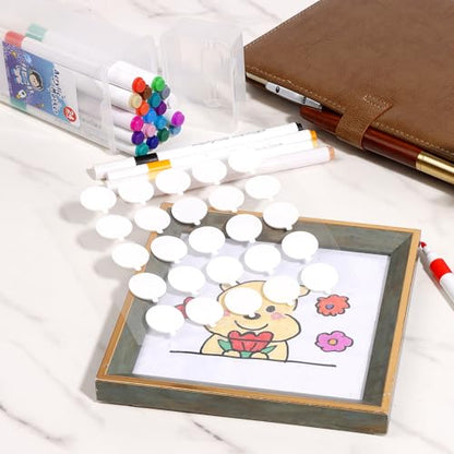 150pcs Double Sided Sticky dots -Easy to Peel Clear Double Sided Mounting Putty Stick Tack Strong Glue dots for Balloons, Hanging Pictures & Posters