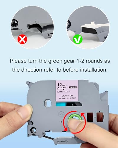 TITBIT 5Pack PTD210 PTD220 Label Maker Tape Compatible with Brother P Touch - color: White on Lime Green/Berry Pink,black on Pastel Purple/Blue/Pink