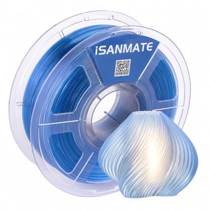 iSANMATE High Speed PETG Filament 1.75mm 50-400mm/s 1kg Translucent Blue - color: Translucent Blue