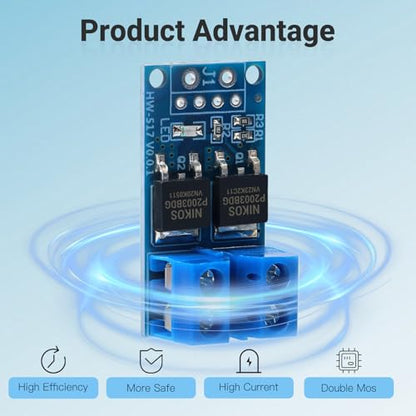 12PCS Dual Channel High-Power MOSFET PWM Driver Module, 0-20KHz Speed & Brightness Controller for Motor/Light, DC 5-36V 400W 15A (Peak 30A) - style: 12PCS