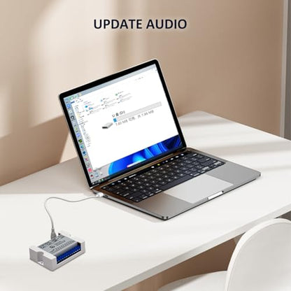 Voice Playback Module with 1GB Card,80W Low Lever Trigger DC 9-24V CH358D Chip Support USB Download, MP3 Hardware Decoding,10-Way Button One-to-One,8 Combined Voice Board for Industry Broadcast. - size: JR-CH358D-TF-Voice Playback Board