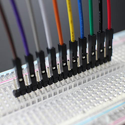 Breadboard Jumper Wires 20AWG, Bestlus Exclusives Male to Female Jumper Cables Wires M/F 4'' 10CM 10 Colors Pack of 120 Square Head 0.1'' (4'', M/F) - color: Male-Female, 10CM, size: 10CM / 4''