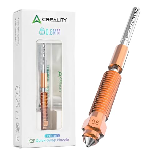 Creality K2 Plus/Hi Combo Nozzle 0.8mm, Original K2 Plus Unicorn Quick Swap Nozzle with Titanium Alloy Heat Break, Copper Alloy Hardened Steel, High Flow High Speed Printing for Creality K2/ K2 Pro - style: 0.8mm
