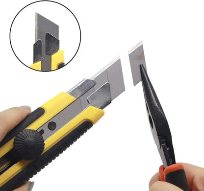 Box Cutter Retractable 25MM Long Utility Knife With 10pcs Blades Refills - color: 1 Knife + 10 Blades