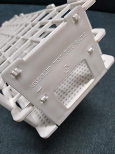 3 Packs Plastic Test Tube Rack, 24 Holes Lab Test Tube Rack Holder for 25mm Test Tubes, White, Detachable (24 Holes) - color: 24 Holes