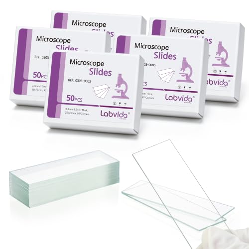 250pcs Blank Microscope Slides, Dim.75x25x1mm, LVQ005B - color: LVQ005B