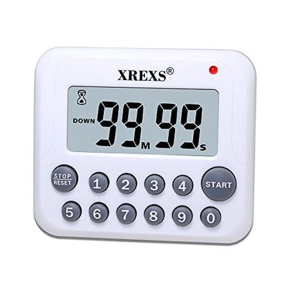XREXS Digital Kitchen Timer Magnetic Countdown Up Cooking Timer Clock