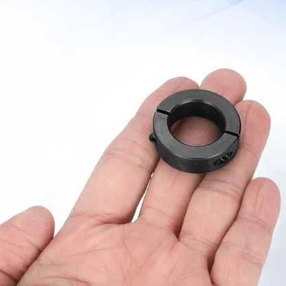 uxcell 4pcs Double Split Shaft Collars 20mm Bore, Two-Piece Clamping Collar 32mm OD 10mm Thickness Carbon Steel Lock Collar Clamp with Set Screws (Black Oxide) - size: 20mm x 32mm x 10mm