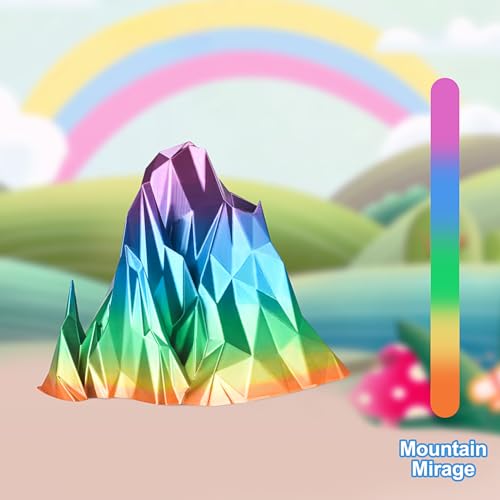 ERYONE Silk Rainbow 3D Printer PLA Filament 1.75 +/- 0.03mm, Shiny Multicolor Filament PLA Fast Color Gradient 1KG(2.2LBS), Mountain Mirage Rainbow - color: Silk Rainbow Mountain Mirage, size: 1KG