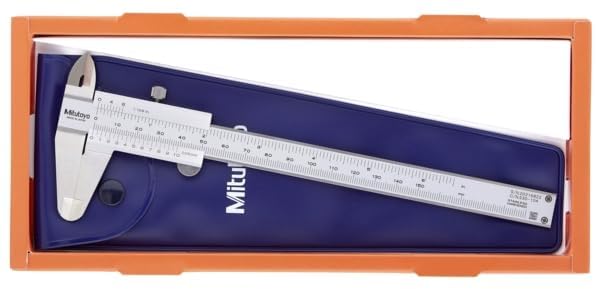 Mitutoyo 530-104 Vernier Caliper, 0.05mm-1/128" Graduation, 0-150mm/0-6" Range, +/- 0.05mm Accuracy