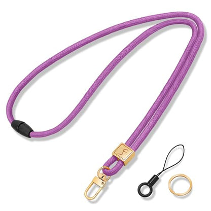 Fishent Lanyard, Cute Neck Lanyards for Keys ID Badges Holder, Keychain Key Teacher Lanyard with Safety Breakaway Buckle for Women Men, Dark Violet - color: Dark Violet