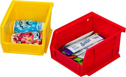 Akro-Mils 30210 AkroBins Plastic Storage Bin Hanging Stacking Containers, (5-Inch x 4-Inch x 3-Inch), Yellow, 24-Pack - color: Yellow
