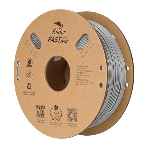 Creality Rapid PLA 3D Printer Filament, Silver, 1‑Pack, 1KG Total - color: Silver