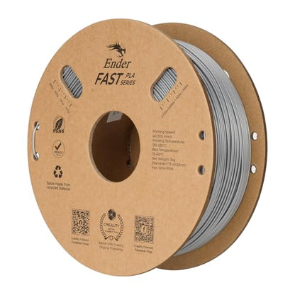 Creality Rapid PLA 3D Printer Filament, Silver, 1‑Pack, 1KG Total - color: Silver