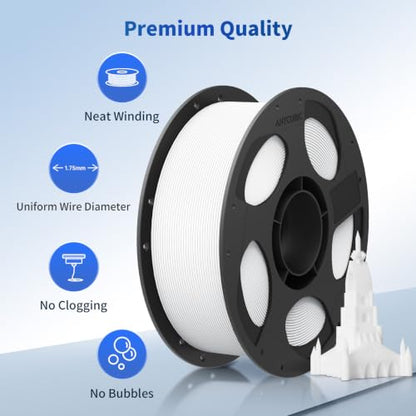 ANYCUBIC 3D Printer Filament PLA Bundle 4KG, Black+White - color: 0.1kg Black