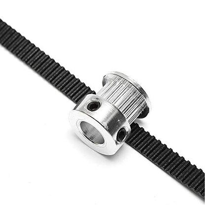 GT2 Timing Belt Pulley, 8pcs GT2 20Teeth Bore 5mm Timing Pulley Wheel with GT2 5 Meters Rubber Belt and Tensioner by YEEZUGO