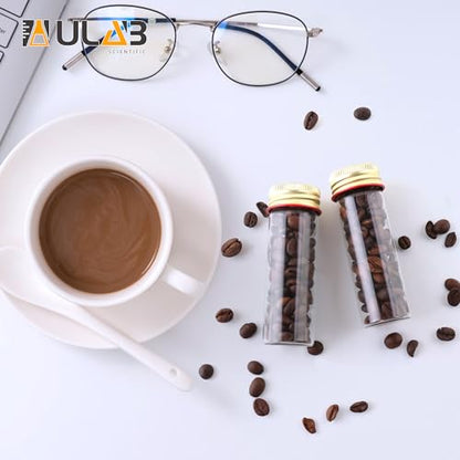 ULAB Scientific Sample Tubes 25ml with Screw Caps, Small Spice Containers 1oz, Makarthy, 3.3 Borosilicate Glass Tubes, Caps in Aluminum Material, Pack of 12, UTT1005 - style: Vol.25ml with Aluminum Screw Caps, 12pcs