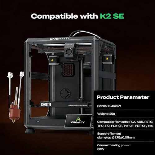 Creality K2 SE Hotend Ceramic Heating Block Kit, 300℃ High Temperature Resistance Heating Block Kit with Heat Sink and Quick Swap Nozzle for K2 SE - style: K2 SE