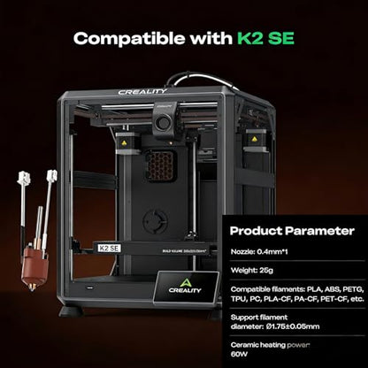 Creality K2 SE Hotend Ceramic Heating Block Kit, 300℃ High Temperature Resistance Heating Block Kit with Heat Sink and Quick Swap Nozzle for K2 SE - style: K2 SE