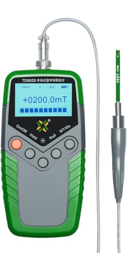 Gauss Meter Tesla Magneto Meter (2400mT/24000Gs), Magnetic Field Strength & N/S Recognition Function, ±5% Accuracy for Factories, Workshops - color: Green, size: 5% Accuracy