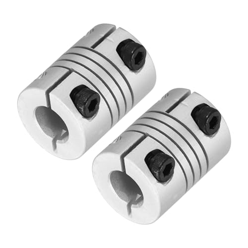 MECCANIXITY 2 Pcs 5 to 7mm Flexible Shaft Coupling 20mm L 15mm Dia - size: 5 to 7mm