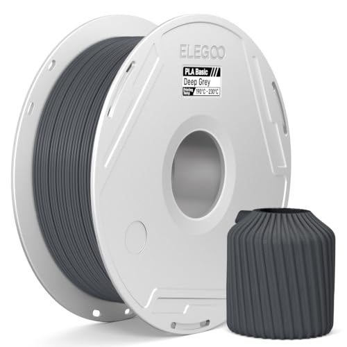 ELEGOO PLA Basic 3D Printer Filament 1.75mm Deep Grey 1KG - color: Pla Deep Grey