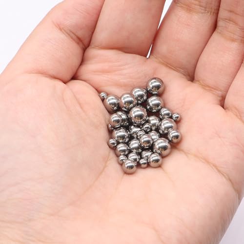 weideer 620pcs Bicycle Bearing Balls Metal Mixing Balls Assortment Kit 1/4" , 7/32", 3/16", 5/32" , 1/8", 3/32". Precision Steel Balls K-168-620-GE - size: 6size 620pcs SAE