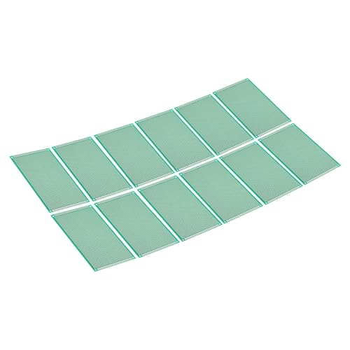 PATIKIL 6" x 3.5" PCB Board Circuit, 12 Pcs Single Sided Prototype Solder Boards for DIY Soldering and Electronic Project Circuit Boards Solderable Breadboard, Green - size: 6" x 3.5"