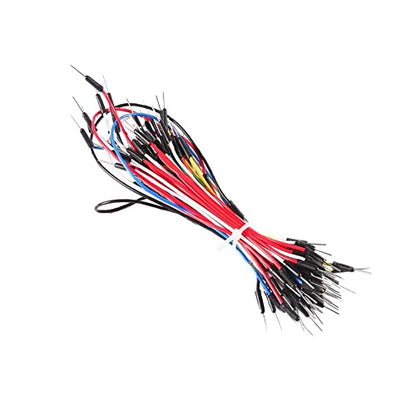 65Pcs Flexible Breadboard Jumper Cable Male to Male Compatible with Arduino Breadboard and Circuit Board